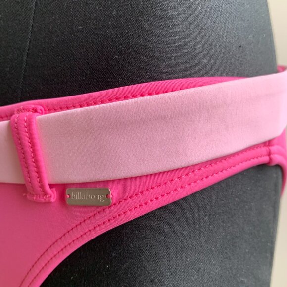Billabong surf BLUE CRUSH era Vintage bikini pink belted halter top set RARE - Picture 6 of 8